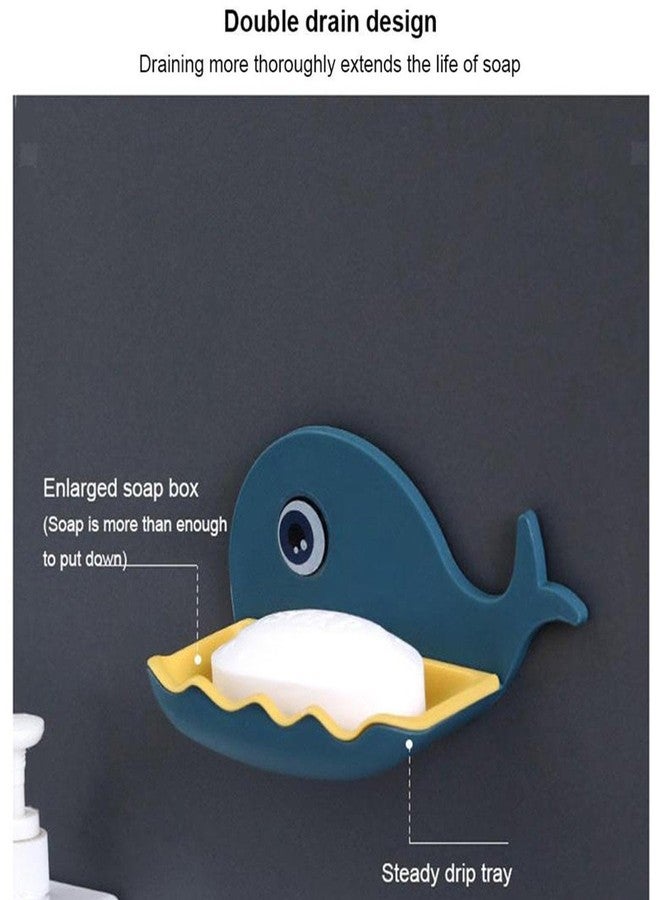 Oblivion Soap Stand for Bathroom - Fish Shape Double Layer Adhesive Waterproof Wall Mounted Soap Bar Holder Rack - Stickable Soap Case for Shower, Kitchen & Wash Basin Organiser (Pack of 1) - Image 3
