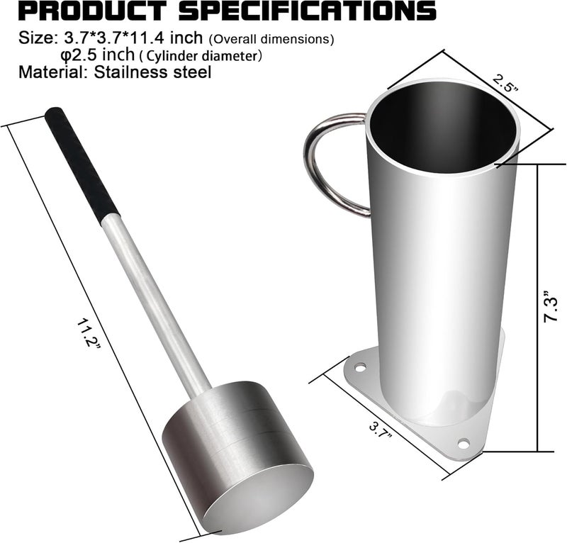 Fstcrt Rock Crusher, Glass Crusher, Heavy-Duty Ore Crusher for Mining, Manual Hand Gold Rock Crusher, Crush Tool of Gold Panning, Crusher of Rockhounding Enthusiasts and Master of Glass Crafts - Image 5