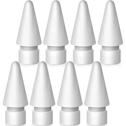 SIXFU Replacement Tips for Apple Pencil 1st Generation/ 2nd Generation Tips, iPad Pencil Nibs Accessories for Apple Pen Pro/USB-C/ 1/2 Gen(8 Pack) - Image 1