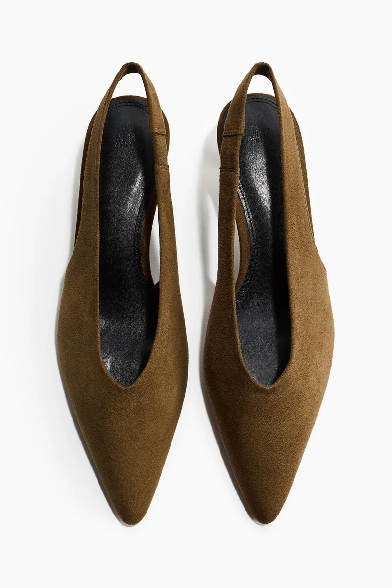 اتش اند ام حذاء مفتوح من الخلف بكعب صغير