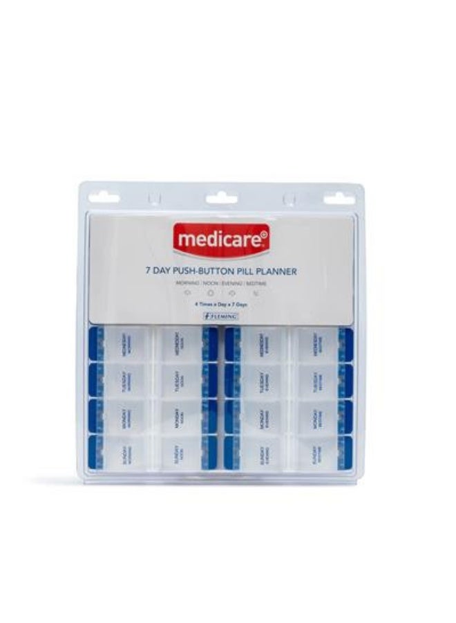 Medicare 7 Day Deluxe Push Button Pill Box (Md67583)