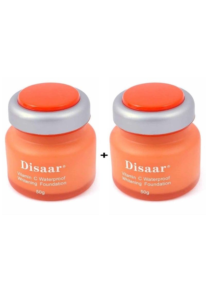 Disaar - Pack Of 2 - Vitamin C Waterproof Whitening Foundation Orange - Image 1