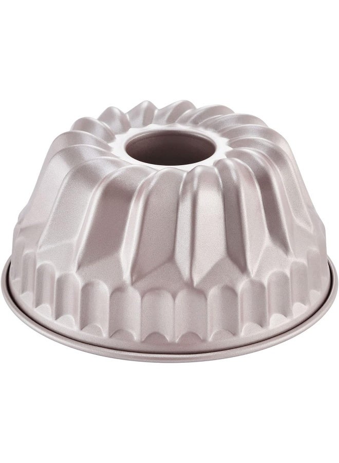 CHEFMADE Tube Cake Pan, 7-Inch Non-Stick Vortex-Shaped Tube Pan Kugelhopf Mold for Oven and Instant Pot Baking (Champagne Gold) - Image 1