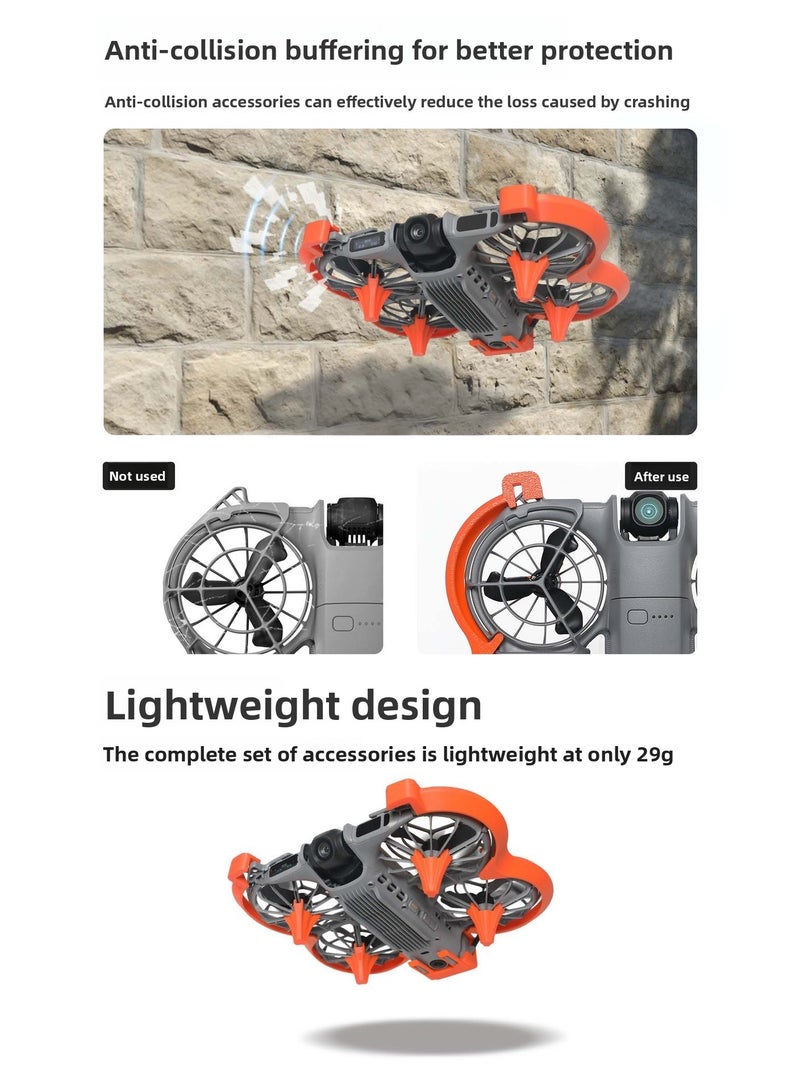 Propeller Guard for DJI NEO 2, Lightweight Drone Propeller Protector with Full-Cover Anti-Collision Ring, 2.2cm Landing Gear Riser, Safe Flight Protection Accessory - Image 3
