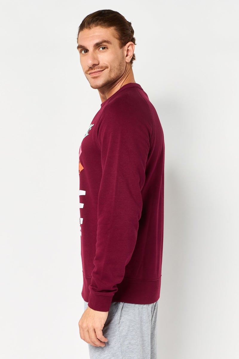 Nike Men Sportswear Fit Long Sleeve Outdoor Sweatshirt, Maroon - Image 4