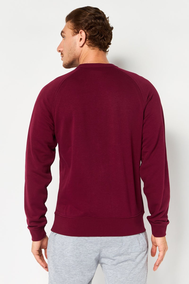 Nike Men Sportswear Fit Long Sleeve Outdoor Sweatshirt, Maroon - Image 2