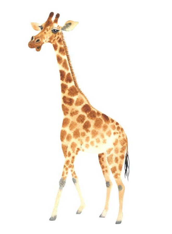 Zaiphany Large Giraffe Wall Decals Peel and Stick, Watercolor Giraffe Wall Sticker for Nursery Baby Room Decor - Image 1