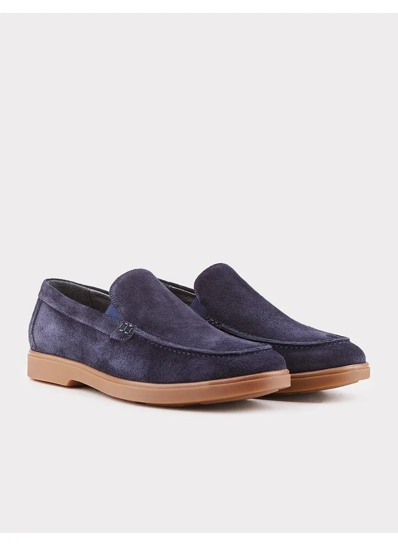 كاباني Leather Navy Blue Men's Casual Shoes