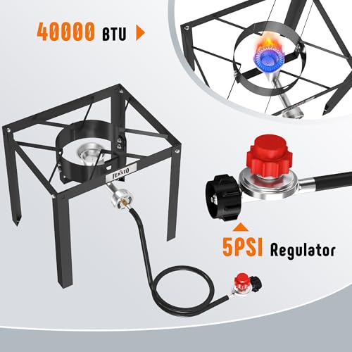 Feasto 18 QT Fish Fryer with 2 Baskets for Outdoor Cooking, Outdoor Propane Deep Fryer with Baskets for Cooking Fish, Chicken Wings, French Fries, and Seafood - Image 5