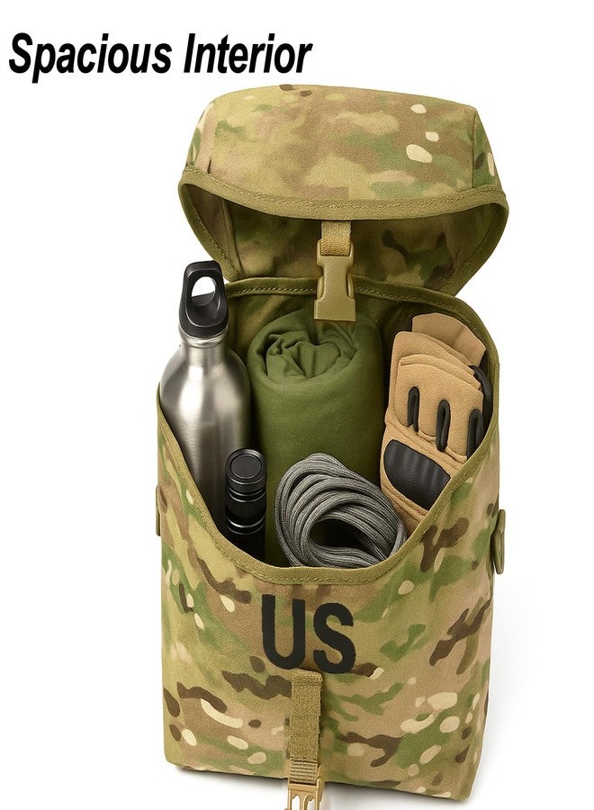 أم تي حقيبة دعم عسكرية أمريكية من قطعتين بنظام MOLLE، حقيبة متعددة الاستخدامات للجيش بنمط التمويه المتعدد - Image 4