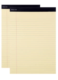 Mintra Mintra Lined Notepad 50 Sheets, 21.6x 29.8cm Size, Yellow, pack of 2  - Image 1