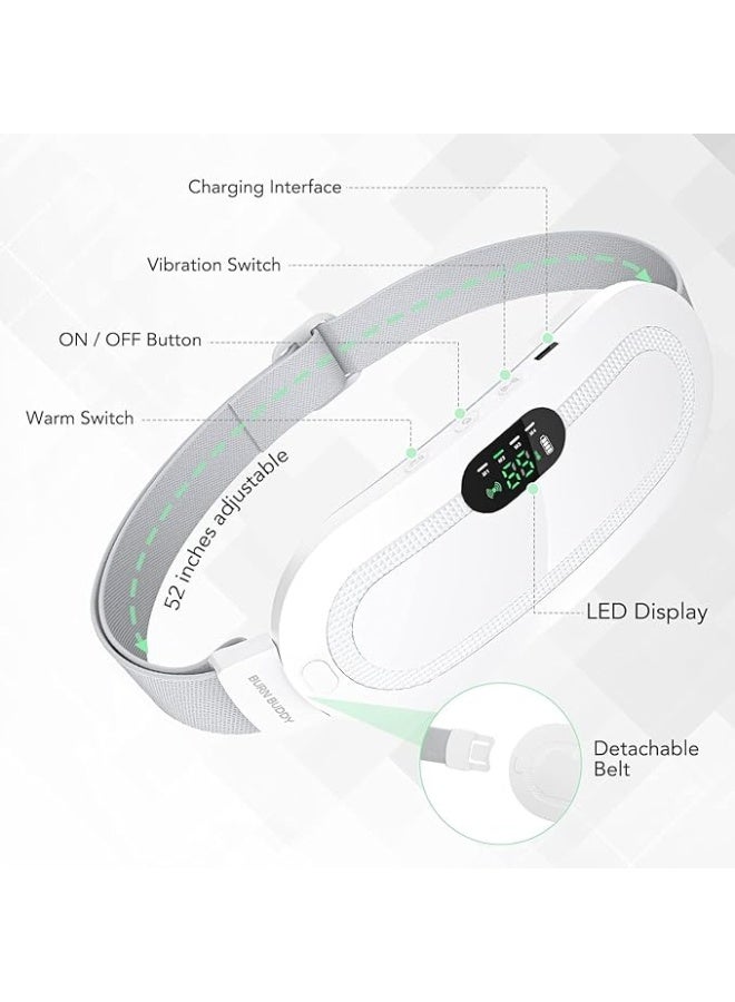 حزام التدفئة الكهربائي لتخفيف آلام الدورة الشهرية - جهاز تدليك البطن والخصر المحمول واللاسلكي - وسادة حرارية ذكية قابلة للشحن لتخفيف التقلصات للنساء والفتيات - Image 3
