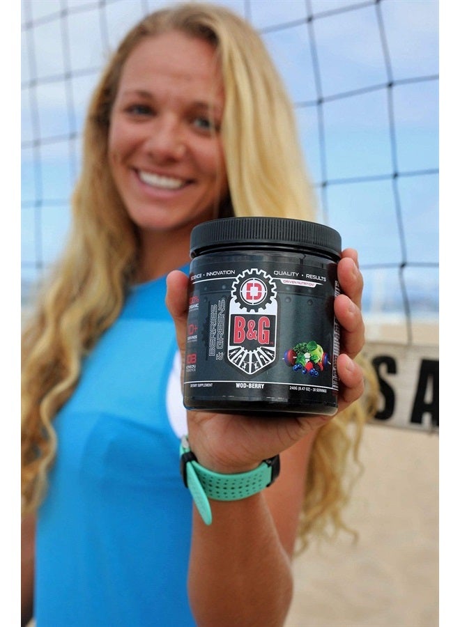 Driven Nutrition Driven B&G Berries & Greens Superfood Powder, 30 Servings - Organic Plant-Based Formula with Probiotics & Digestive Enzymes - Vegan Supplement Supports Recovery, Healthy Digestion, and Immune Function - Image 4