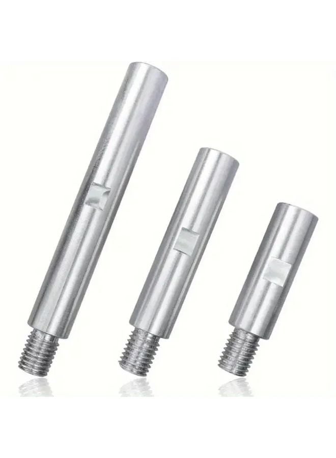 3pcs Alloy Metal M14 Thread Extension Rod Set 75mm 100mm 140mm Manual Polishing Tool - Image 4