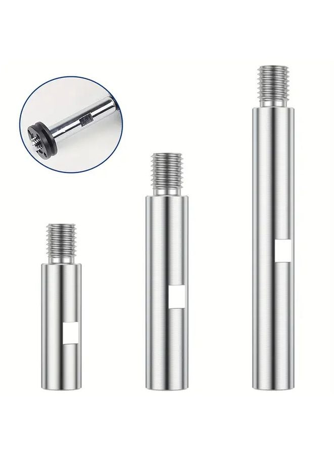 3pcs Alloy Metal M14 Thread Extension Rod Set 75mm 100mm 140mm Manual Polishing Tool - Image 5