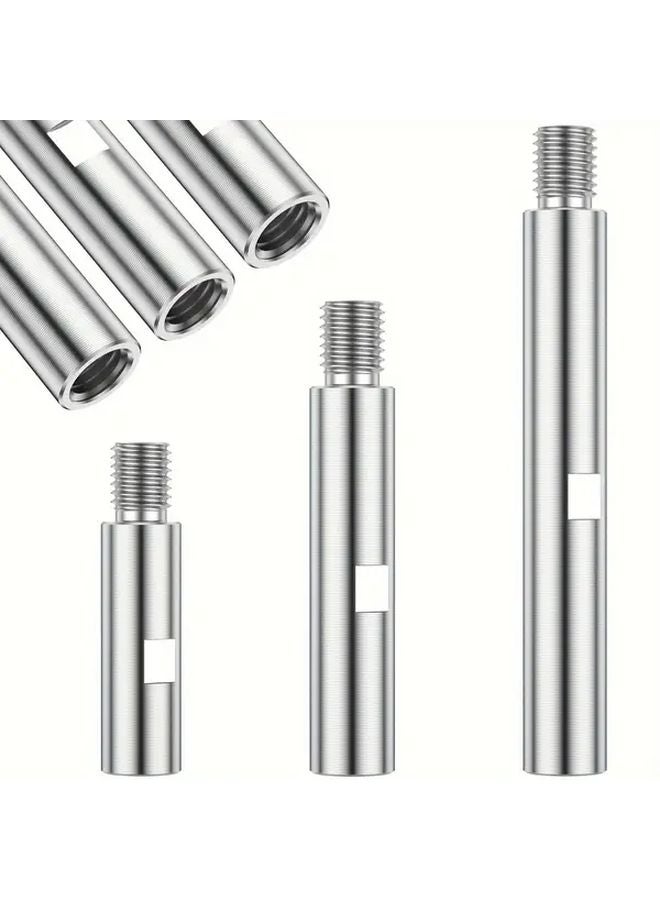 3pcs Alloy Metal M14 Thread Extension Rod Set 75mm 100mm 140mm Manual Polishing Tool - Image 2