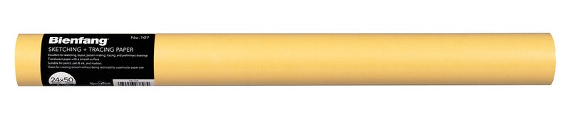 Bienfang Sketching Tracing Paper Roll Canary Yellow 24 Inches x 50 Yards Large for Drawing Trace Sketch Craft Sewing Pattern