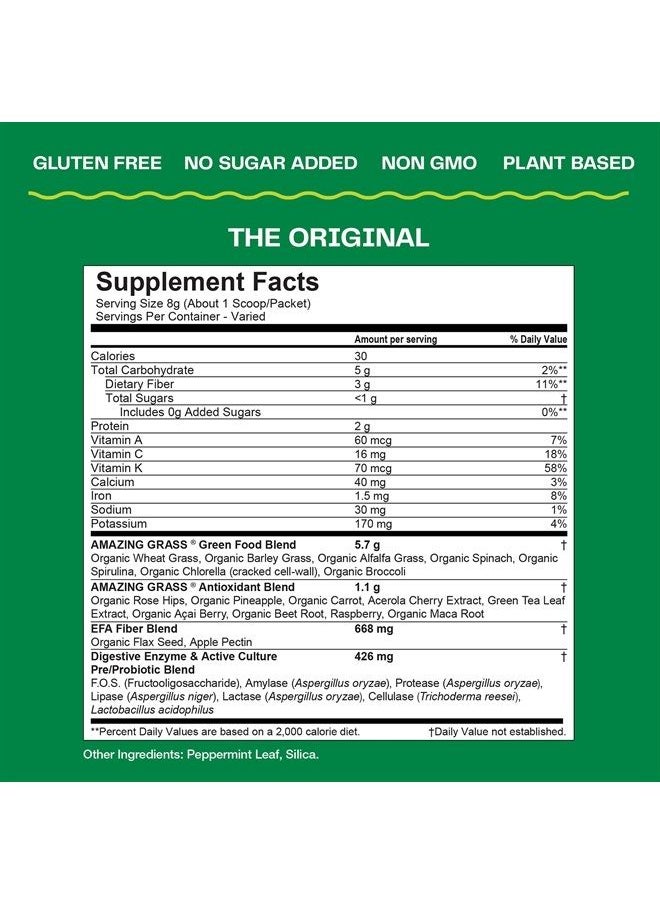 Greens Blend Superfood: Super Greens Powder Smoothie Mix with Organic Spirulina, Chlorella, Beet Root Powder, Digestive Enzymes & Probiotics, Original, 60 Servings, Boost Energy - pzsku/Z3F37032F2AA26A57110AZ/45/_/1689270956/fb90232f-b1b8-4605-9df7-f784199dcd2e