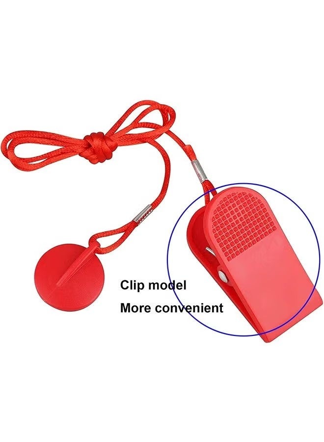 2Pcs Treadmill Safety Key, Universal Treadmill Magnet Security Lock Round Switch Lock Fitness for Most Treadmill (Red) - Image 3