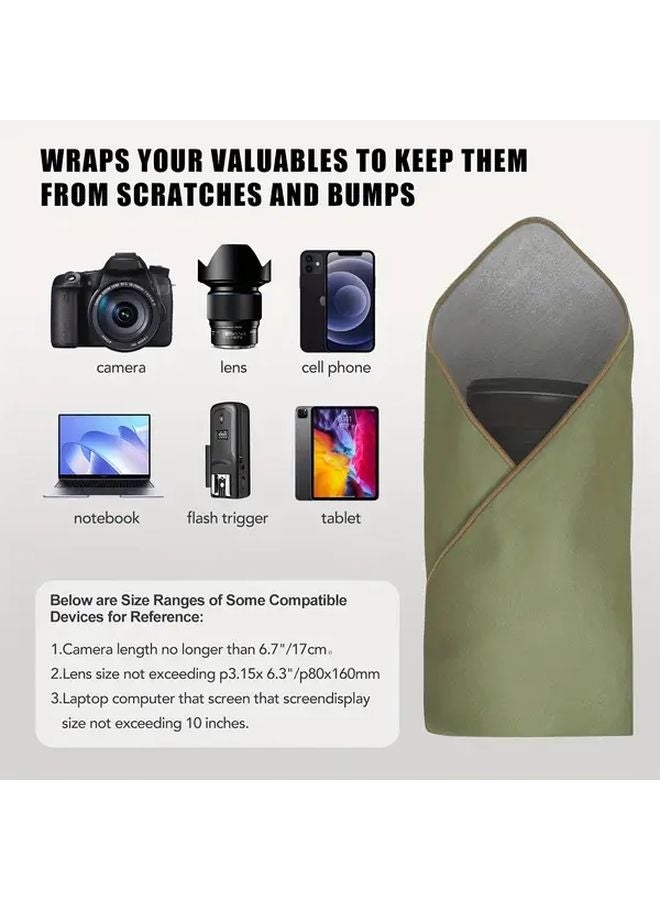 Green Heavy Duty DSLR Camera Lens Protector Case Scratch Resistant Soft Shell - Image 4