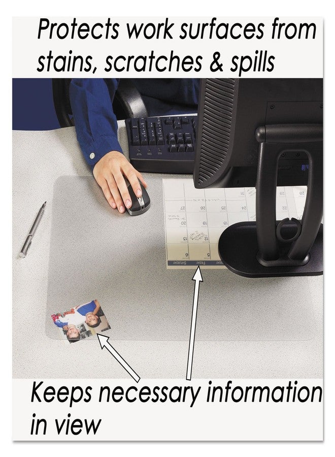 Artistic KrystalView Desk Pad with Antimicrobial Protection, Glossy Finish, 36 x 20, Clear - Image 5