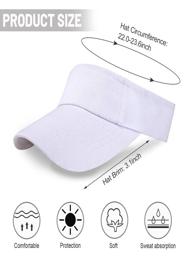 Ultrafun Unisex Sports Sun Visor Adjustable UV Protection Sun Hat Cap for Beach Pool Golf Tennis (12Pack-Rose Red) - Image 2