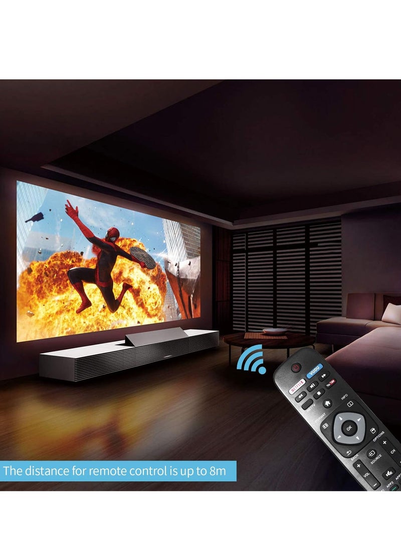 ELTRAZONE New Universal Replacement Remote Control NH500UP Suitable for Philips Smart LCD LED 4K UHD TV with battery - Image 4