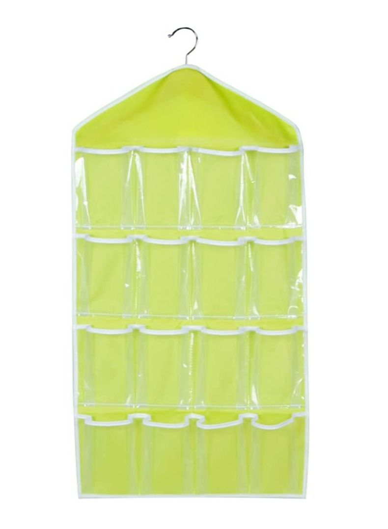 16 Pockets Wardrobe Pockets Clear Hanging Bag Socks Bra Underwear Stationery Rack Hanger Storage Saving Space Tidy Organizer - Image 1