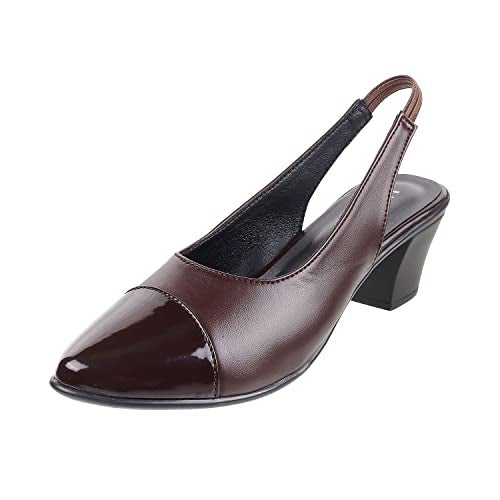Metro Women's Brown Faux Leather Pointed Heel Formal Fashion Sandal UK/3 EU/36 (31-5149) - Image 1
