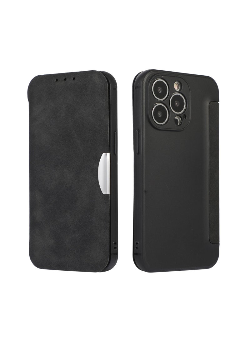 Loquat Suitable For iPhone Clamshell Solid Color Mobile Phone Leather Case - Image 1