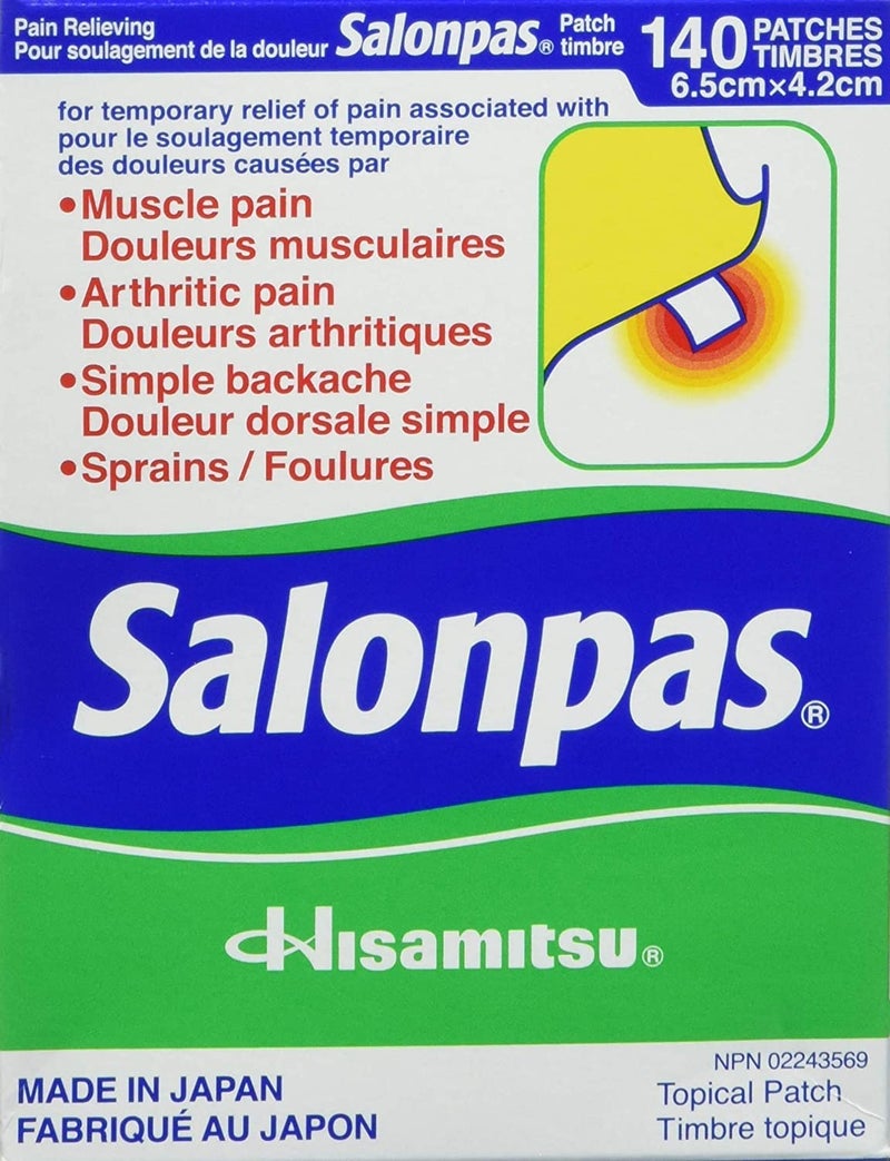 Salonpas Pain Relieving Patch 140 Patches x 2pk