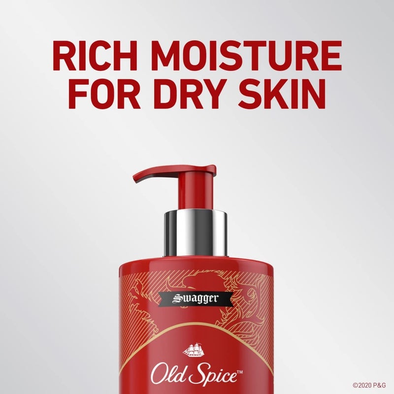 Old Spice Hand & Body Lotion for Men, Daily Hydration, 24/7 Hydration, 24/7 Replenishing Rich Moisture for Dry Skin, Lightweight Formula, Swagger with Argan Oil Scent, 16 fl (Pack of 4) - Image 4
