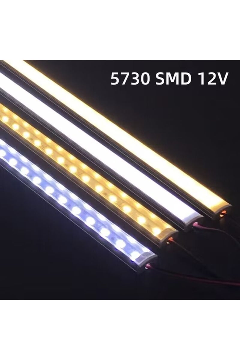 Green Tiger U Milky cover 6500K 1PCS 1-10 PCS LED rigid strip DC12V 50CM 20 inch SMD5730 36LEDs U/V-shaped flat - Image 2