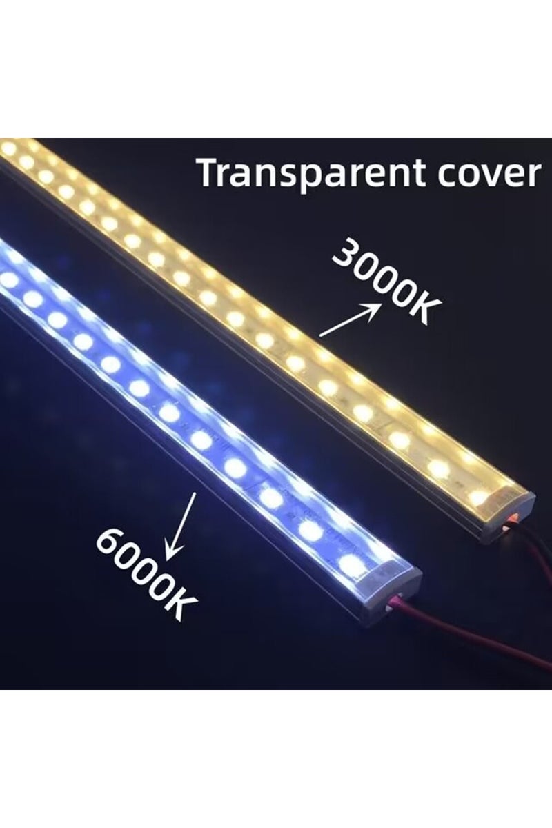 Green Tiger U Milky cover 6500K 1PCS 1-10 PCS LED rigid strip DC12V 50CM 20 inch SMD5730 36LEDs U/V-shaped flat - Image 3