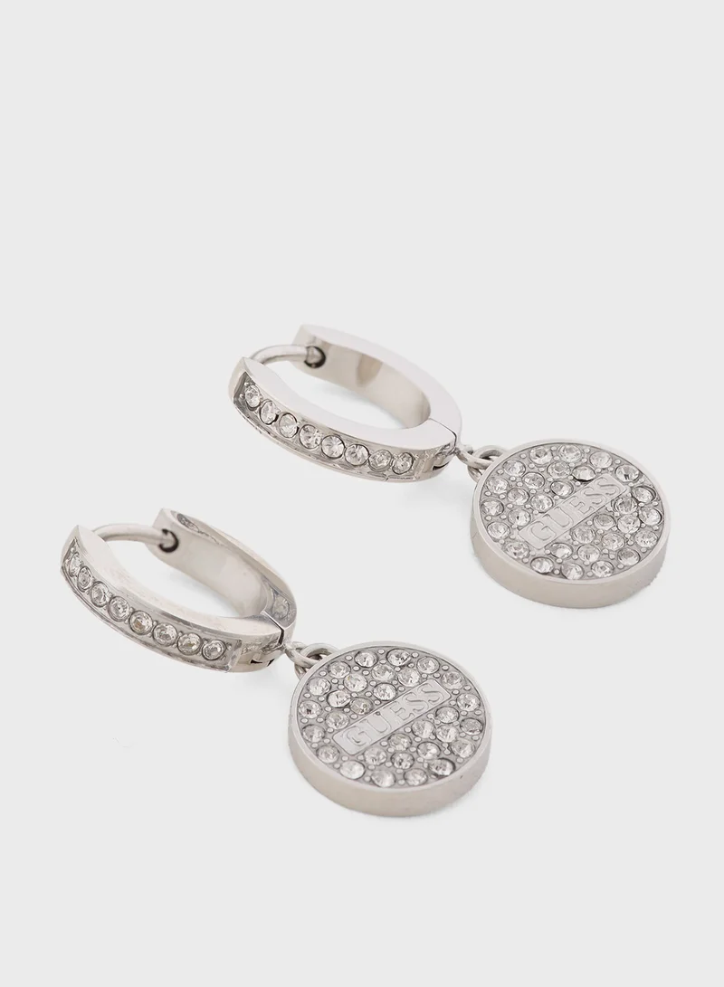 جس LADY ER 25MM COIN PAVE HUGS