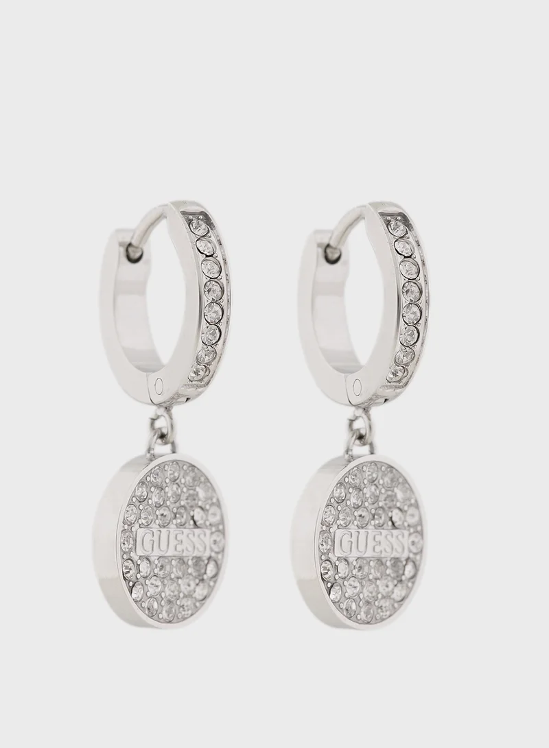 جس LADY ER 25MM COIN PAVE HUGS