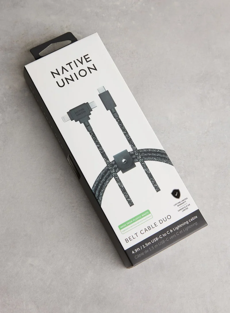 Native Union Native Union - Belt 1.5M Cable - Duo Usb-C To ( C + Lightining)