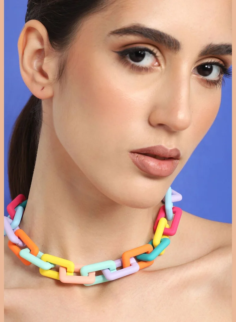 سوهي عقد مزينة باحجار مطلية بالذهب للحفلات للنساء