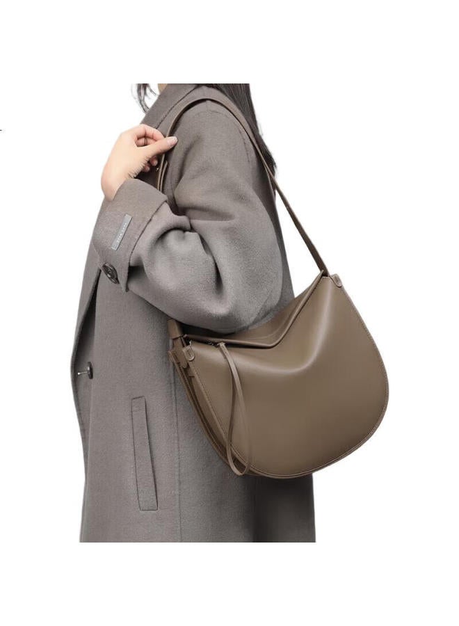 Viney Leather Handbag, Women'S Luxury Crossbody Shoulder Bag, Fashionable Saddle Bag, Birthday Gift For Girlfriend, Qixi Festival Present - Image 2