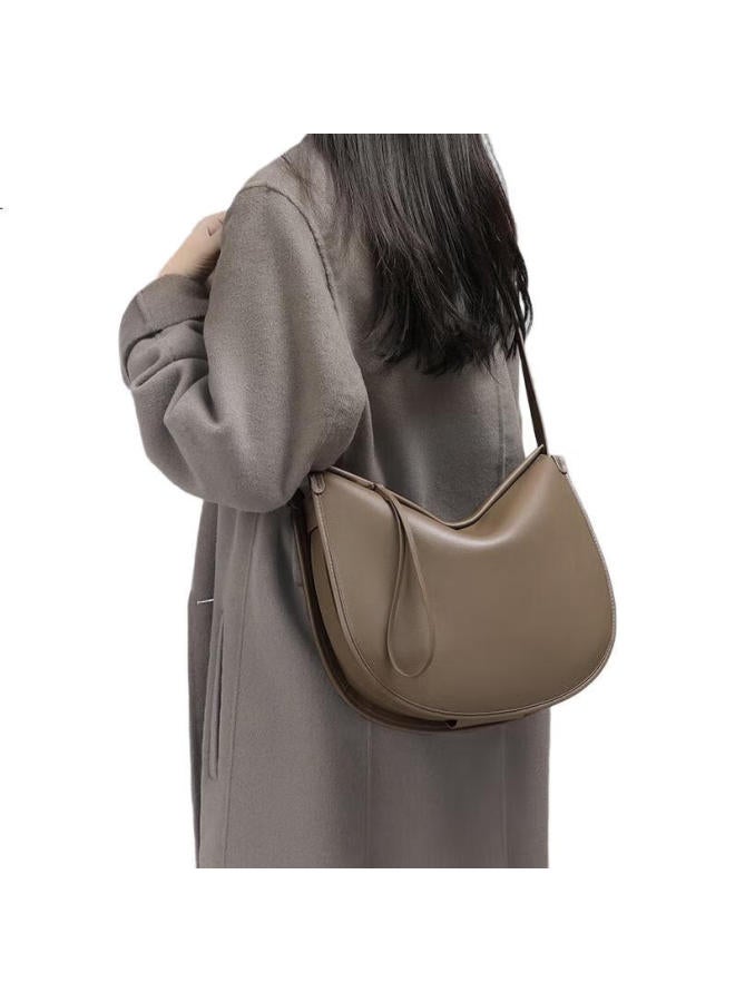 Viney Leather Handbag, Women'S Luxury Crossbody Shoulder Bag, Fashionable Saddle Bag, Birthday Gift For Girlfriend, Qixi Festival Present - Image 1