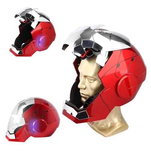 YONTYEQ Iron-Man MK 5 Wearable Electronic Helmet: Voice & Remote Controlled, LED Eyes & Sound Effects, Perfect Super Hero Movie Prop and Figure for Adults Collectors- Ideal Gift for Halloween & Christmas - Image 1
