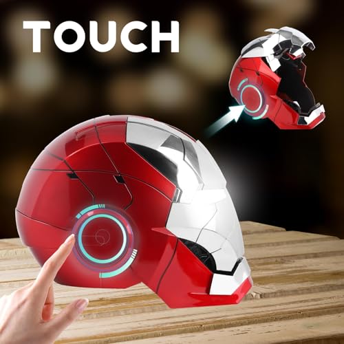 YONTYEQ Iron-Man MK 5 Wearable Electronic Helmet: Voice & Remote Controlled, LED Eyes & Sound Effects, Perfect Super Hero Movie Prop and Figure for Adults Collectors- Ideal Gift for Halloween & Christmas - Image 5