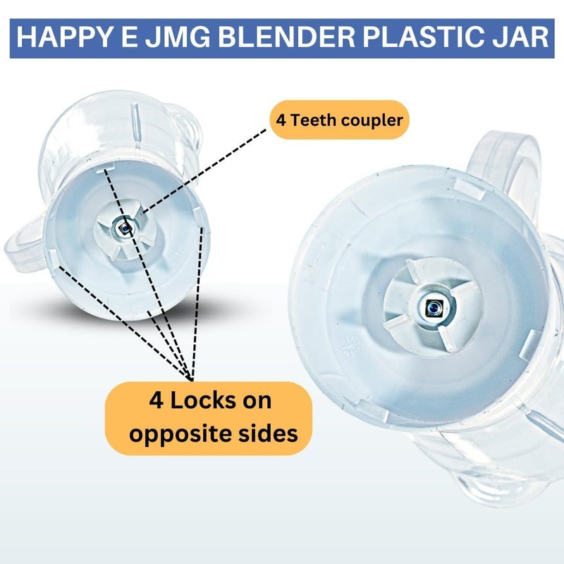 HAPPY E HAPPY E HL1631HL1632 Juicer Mixer Grinder Plastic Blender Jar 1500ML  - Image 4