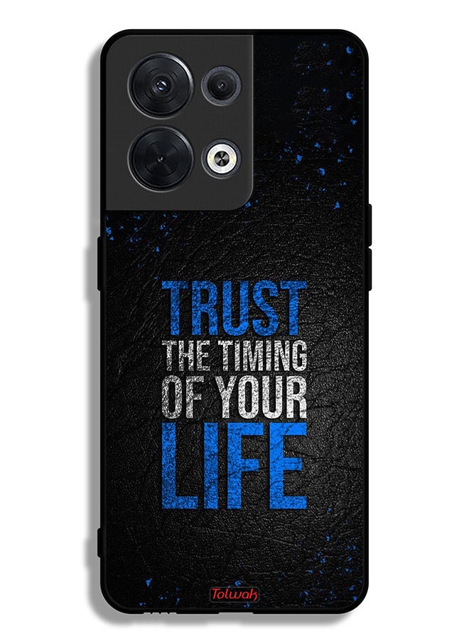 Tolwak Oppo Reno8 5G Protective Case Cover Trust The Timing Of Your Life  - Image 2