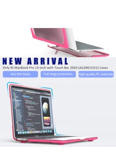 GULFLINK غطاء حماية صلب مع حامل مضاد للصدمات لجهاز ماك بوك برو (A2251/A2289/A2338) مقاس 13 بوصة  - Image 5
