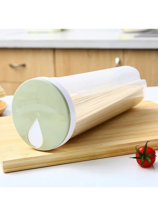 Khaki Spaghetti Pasta Storage Container With Locking Lid Dry Noodle Canister Cereal Dispenser - Image 1