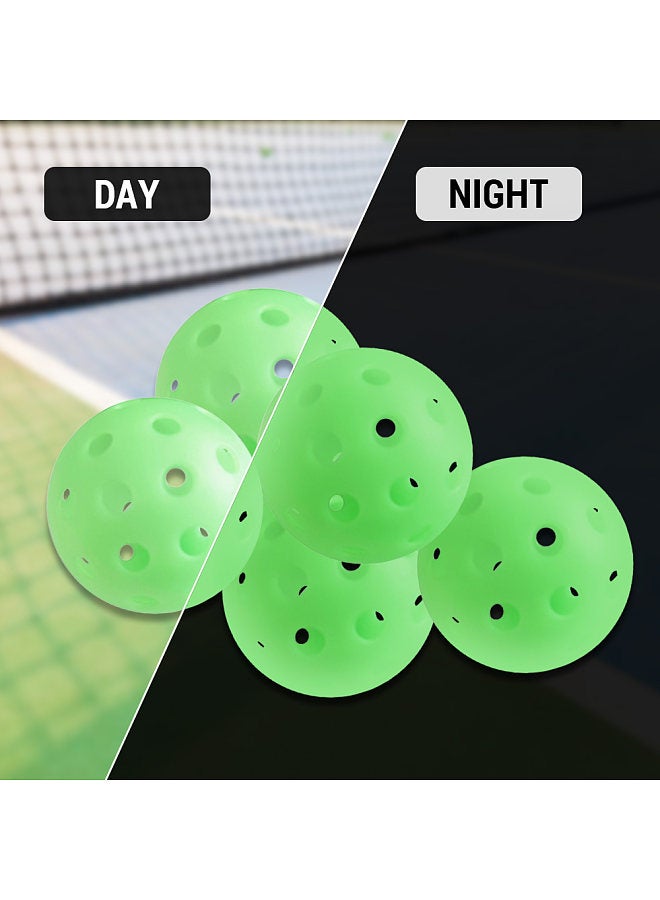 Generic 5 Pack Pickleballs Indoor Outdoor 74mm Luminous Pickle Balls  - Image 2