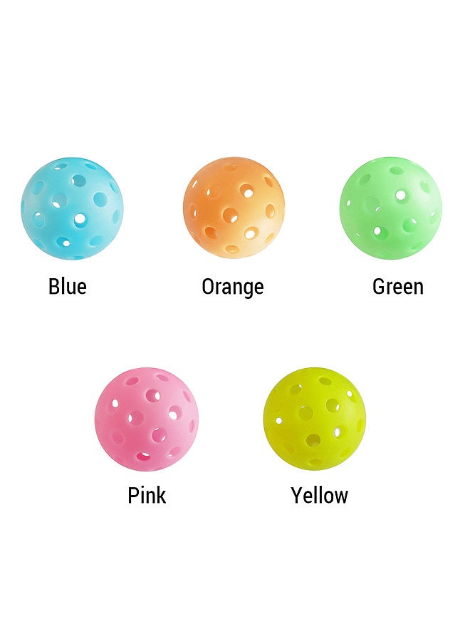 Generic 5 Pack Pickleballs Indoor Outdoor 74mm Luminous Pickle Balls  - Image 5