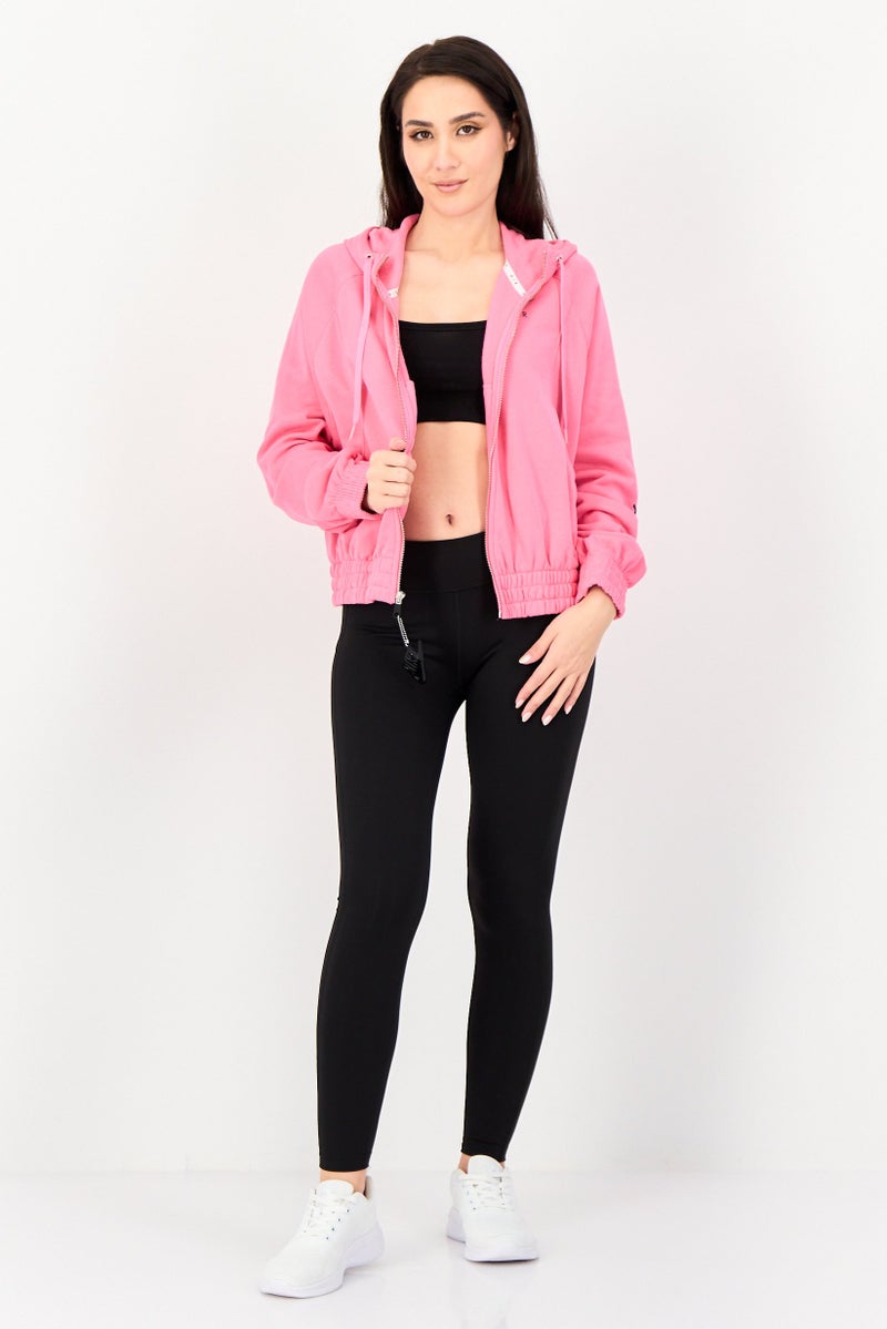 Nike Women Loose Fit  Long Sleeves Outdoor Hoodied Jacket, Pink - Image 2