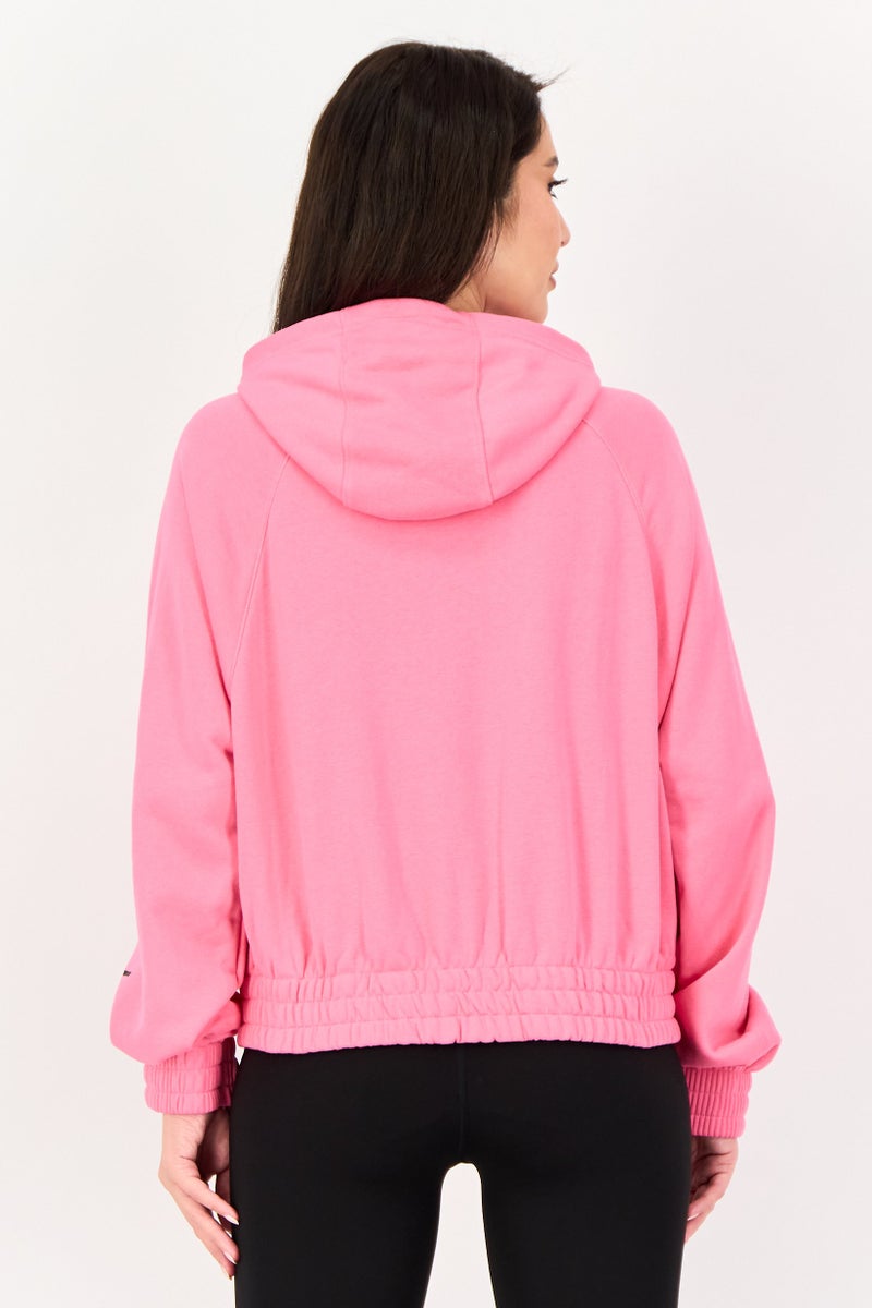 Nike Women Loose Fit  Long Sleeves Outdoor Hoodied Jacket, Pink - Image 4